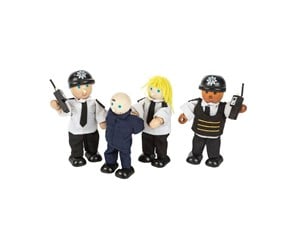 Treleker - Tidlo Wooden Dollhouse Dolls Police and Crook 4 pcs - T0142