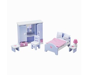 Treleker - Tidlo Wooden Dollhouse Furniture Bedroom 6 pieces - T0221