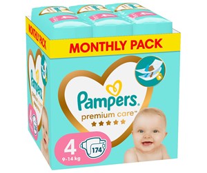 Annen personlig pleie - Pampers Premium Monthly Box Size 4 9-14kg 174 pcs - 8006540855935