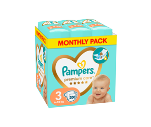 Annen personlig pleie - Pampers Premium Monthly Box Size 3 6-10 kg 200 pcs - 8006540855898