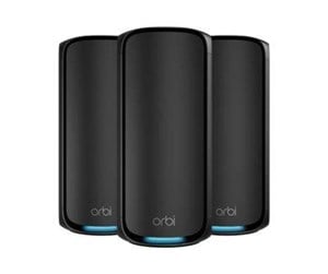 Ruter - Netgear Orbi 970 Series RBE973SB - Wi-Fi system - Wi-Fi 7 - desktop - Mesh router 802.11a/b/g/n/ac/ax/be (Wi-Fi 7) - RBE973SB-100EUS