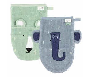 Babyutstyr - Trixie Washcloths - Mr. Polar Bear and Mrs. Elephant 2pcs. - 11-841