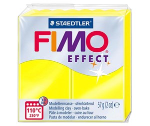 Byggesett - Fimo Effect Modeling Clay Neon Yellow 57gr - 78324