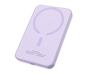 Nødlader - Baseus Magnetic Mini Powerbank 5000mAh 20W (purple) Nødlader - Lilla - 5000 mAh - P10022107513-00