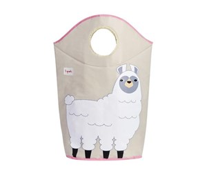 Barnerom - 3 Sprouts Laundry Hamper - White Llama - ILHLLM