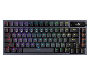 Tastatur - ASUS ROG AZOTH 75% Wireless DIY Custom RGB - Gamingtastatur - Uten numpad - Amerikansk Engelsk - Svart - 90MP0316-BKUA01