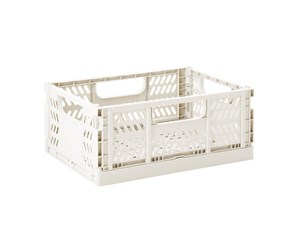 Barnerom - 3 Sprouts - Modern Folding Crate Medium Cream - ICMDCR