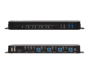 KVM-switch - Eaton series 4-Port DisplayPort KVM with Dual Console Ports (DP and HDMI) 4K 60Hz 4:4:4 DP1.4 with IR Remote - B005-DPUA4