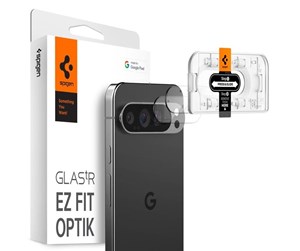 Mobil - Andre tilbehør - Spigen Glass tR EZ Fit Optik 2 Pack for Google Pixel 9 Pro - Crystal Clear - AGL08444