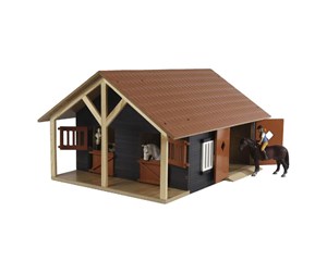 Treleker - Kids Globe Horse Stable with 2 Boxes and Storage 1:24 - 610167