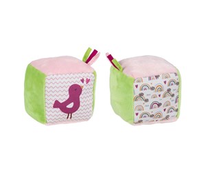 Babyleker - Goki Soft Cube with Crinkle Foil and Bell Bird - 65302