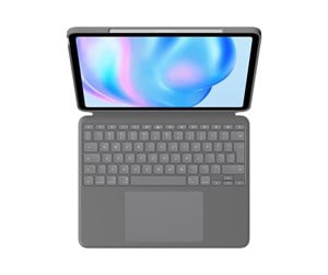 Tastatur - Logitech Combo Touch for iPad Air 11" (M2) & iPad Air (5th gen) - Oxford Grey - Tastatur & Foliosett - Amerikansk Engelsk - Grå - 920-012636