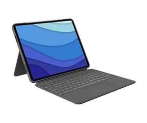 Tastatur - Logitech Combo Touch for iPad Pro 13" (M4) - Graphite - Tastatur & Foliosett - Amerikansk Engelsk - Grå - 920-012833