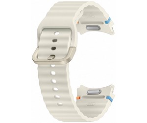 Smartklokke - Tilbehør - Samsung Galaxy Watch7 Sport Band (M/L) - Cream - ET-SNL31LWEGEU