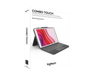 Tastatur - Logitech Combo Touch for iPad Pro 11" (M4) & iPad Pro 11" Gen 1/2/3/4 - Graphite - Tastatur & Foliosett - Amerikansk Engelsk - Grå - 920-012831