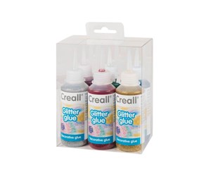 Kreative leker - Creall Glitter Glue Set 6x100ml - 09610