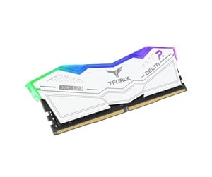 RAM - Team Group T-Force Delta RGB DDR5-6000 - 16GB - CL38 - Single Channel (1 pcs) - AMD EXPO & Intel XMP - Hvit med RGB - FF4D516G6000HC38A01