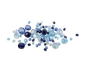 Kreative leker - Creativ Company Faceted Beads Mix Blue Harmony 45 grams - 618821