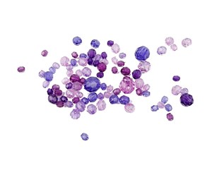 Kreative leker - Creativ Company Faceted Beads Mix Purple 45 grams - 618831