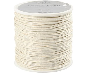 Kreative leker - Creativ Company Cotton cord Off-white Thickness 1 mm 40m - 51568