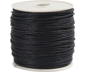 Kreative leker - Creativ Company Cotton cord Black Thickness 1mm 40m - 51580