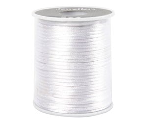 Kreative leker - Creativ Company Satin cord White 50m - 515507