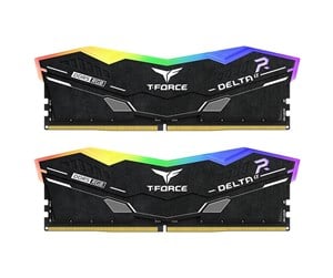 RAM - Team Group T-Force Deltaα RGB DDR5-6000 - 32GB - CL30 - Dual Channel (2 pcs) - AMD EXPO - Svart med RGB - FF7D532G6000HC30DC01