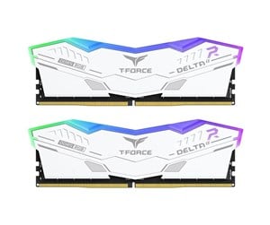 RAM - Team Group T-Force Deltaα RGB DDR5-6000 - 32GB - CL38 - Dual Channel (2 pcs) - AMD EXPO - Hvit med RGB - FF8D532G6000HC38ADC01