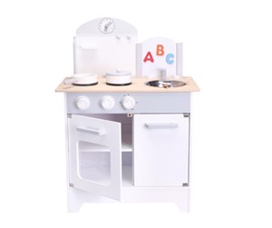 Lekekjøkken & Utstyr - ET Toys Small Wood - Play Kitchen - Grey (L40193) - L40193