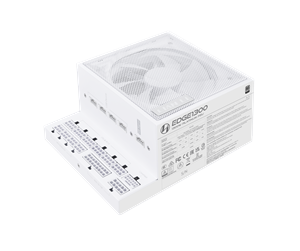 Strømforsyning (PSU) - Lian Li EDGE 1300 White Strømforsyning (PSU) - 1300 Watt - 120 mm - ATX 3.0 - 80 Plus Platinum sertifisert - EG1300 White