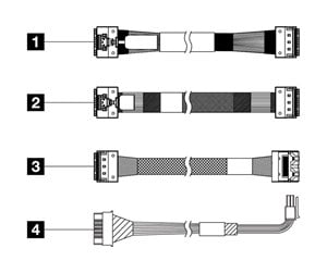 Diverse kabel - Lenovo storage cable kit - 4X97A82937