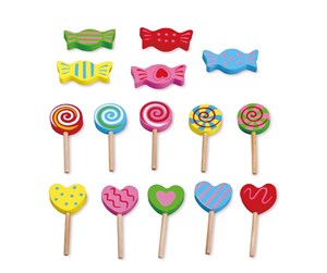 Treleker - ET Toys Small Wood - Sweets 15 pcs. (L40010) - L40010