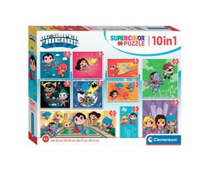 Puslespill - Clementoni Jigsaw Puzzle Super Color 10in1 DC Comics Gulv - 20272