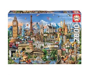 Puslespill - Educa Puzzle 2000 - Europe Landmarks - 017697