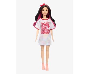 Dukker, Bamser & Utstyr - Barbie Fashionistas Red Mess Dress - White Red - 0194735176823