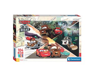 Puslespill - Clementoni Jigsaw Puzzle Super Color Maxi Disney Cars 104pcs. Gulv - 23774