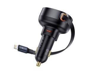 Mobil - Adaptere og ladere - Baseus Car Charger  Enjoyment Pro with lightning cable + USB-C  55W (black) - C00057803111-00