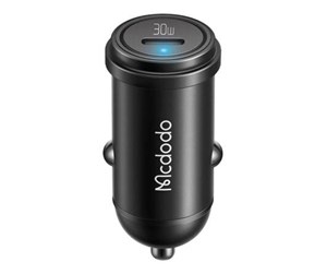 Mobil - Adaptere og ladere - Mcdodo CC-7491 car charger 1x USB-C 30W (black) - CC-7491