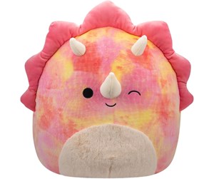 Dukker, Bamser & Utstyr - Squishmallows Trinity The Winking Pink Tie-Dye Triceratops 40cm - 0196566412316