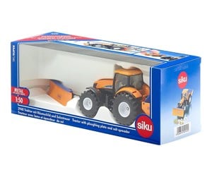 Leketøysbil - SIKU 1:50 Traktor m/Plog og Saltspreder - 319-2940