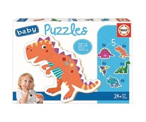 Puslespill - Educa Baby Puzzles 5 pcs Dinosaurs - 80-18873