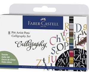 Skrive- & Tegneverktøy - Faber Castell Pitt Artist Pen Calligraphy Set (8 pcs) - 167508