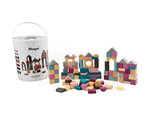 Byggesett - Magni - Wooden Building blocks 100 pcs - 2956