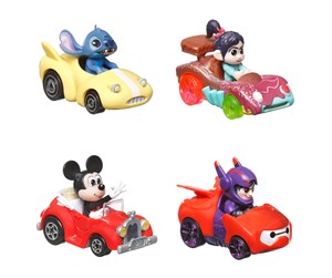 Leketøysbil - Hot Wheels Racerverse Set Of 4 Cars With Disney Characters As Drivers - HKD31