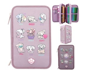 Skole - Topmodel Triple Pencil Case LED Dog Mood barometer ( 0412843 ) - 412843