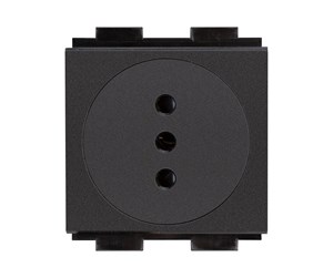 Diverse kabel - Crestron Electronics Crestron FT2A-PWR-IT series FT2A-PWR-IT-1-BASIC - power socket mechanism - Italy - 1 power socket - black - FT2A-PWR-IT-1-BASIC