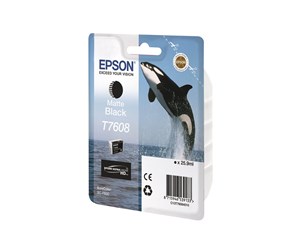 Printertilbehør blekk/toner - Epson T7608 - matte black - original - ink cartridge - Blekkpatron Matt svart - C13T76084N10