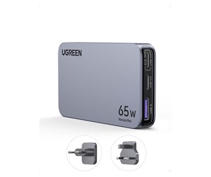 Mobil - Adaptere og ladere - UGREEN Nexode Pro 65W 3-Port GaN Ultra-Slim Fast Travel Charger - 25356