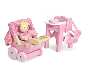 Dukker, Bamser & Utstyr - Le Toy Van Nursery Set & Baby - LME044