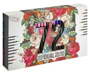 Arts & Crafts - Tilbehør - Craft Sensations Fineliners / brush pens 72 pcs in cardboard box - CR9019/A